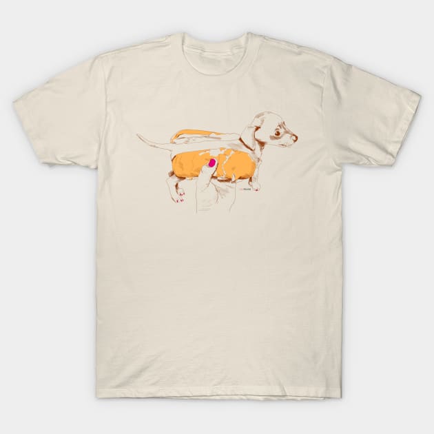 Chien Chaud T-Shirt by labeletterose